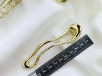 Golden metal wave pliers clip