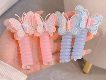 Butterfly double spring hair elastic