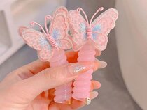 Butterfly double spring hair elastic